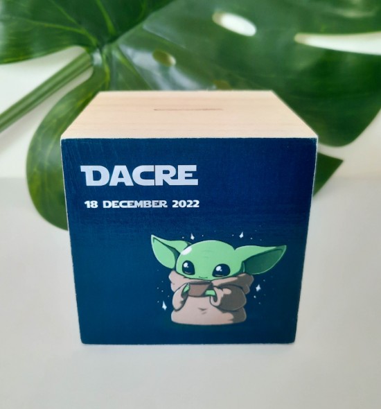 Spaarpot Grogu met naam