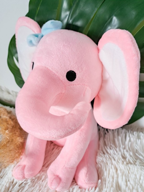 Geboorteknuffel met naam roze olifant Gifts by M