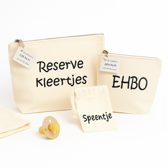 Speentje reserve kleertjes EHBO organizers set Gifts by M luiertas baby