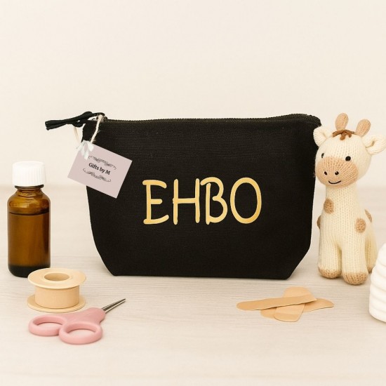 Ehbo organizer zwart goud bewaaretui luiertas baby naturel
