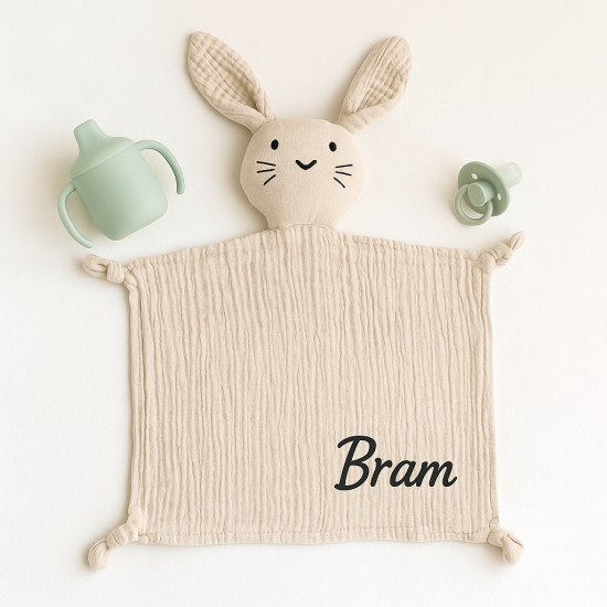 Knuffeldoekje met naam tutdoekje speendoekje kraamcadeau gifts by m