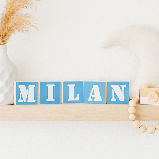 Naam op hout naamblokken gifts by m kraamcadeau babykamer baby1 0