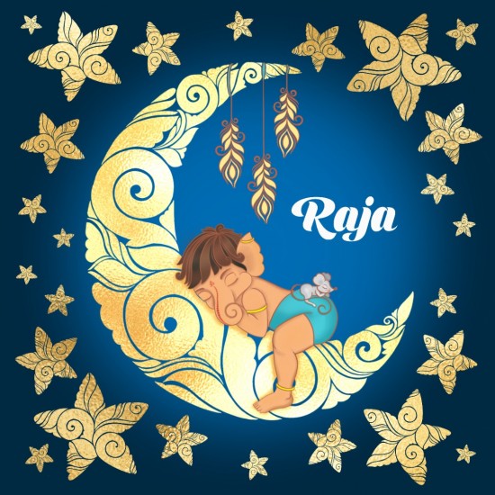 Ganesha met naam kraamcadeau baby Gifts by M