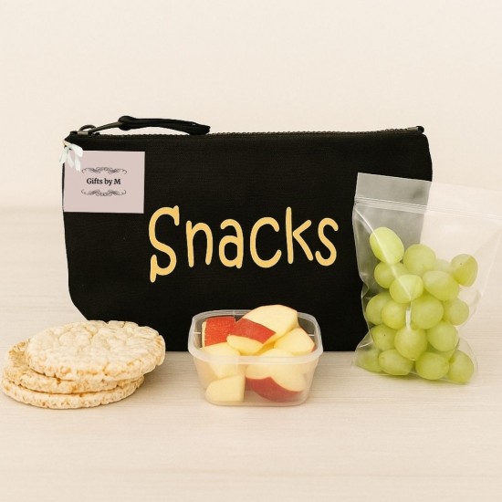 Snacks organizer zwart tussendoortjes baby onderweg gifts by m luiertas