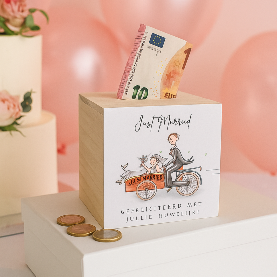 Spaarpot bruiloft huwelijk cadeau geld