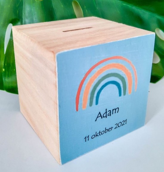 Spaarpot met naam kraamcadeau Gifts by M