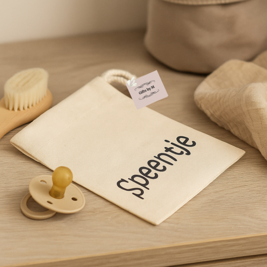 Speentje organizer bewaren etui baby onderweg trekkoord