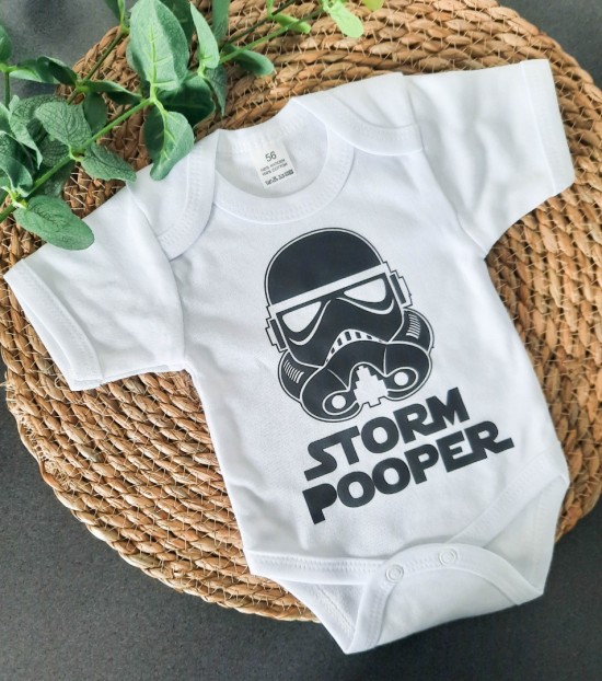 Star wars romper storm trooper baby