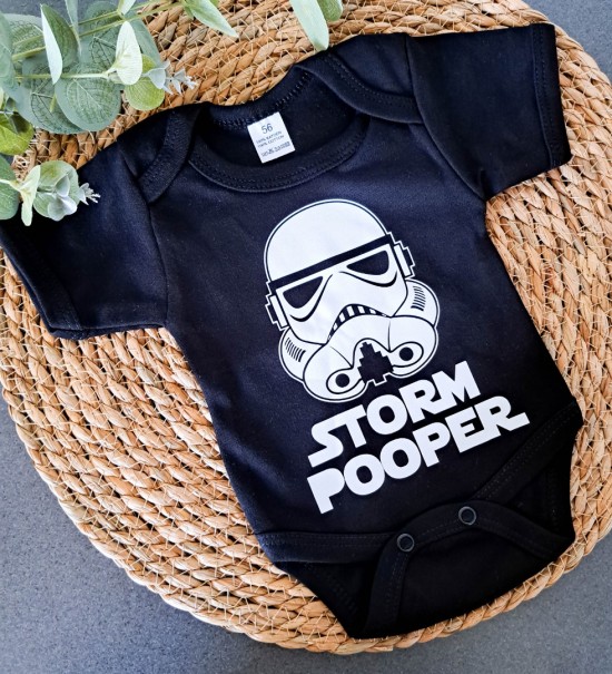 Star wars romper storm trooper pooper zwart